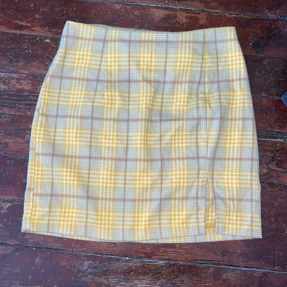 Wild Fable Yellow White Mini Pencil Skirt Casual